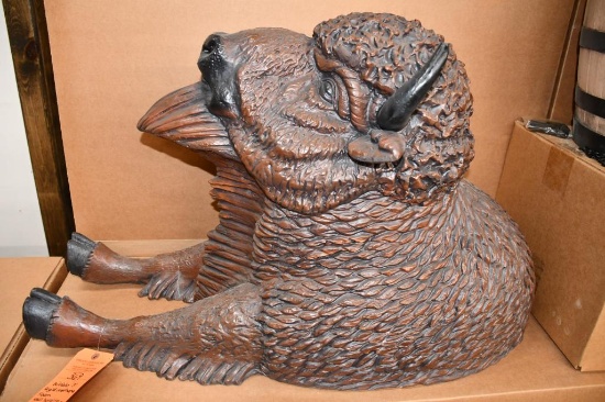 BUFFALO 3' RIGID URETHANE FOAM WALL HANGING, NIB
