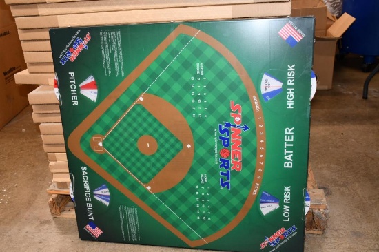 TABLE TOP SPINNER BASEBALL SPORTS GAME BOARD, 29" X 30"