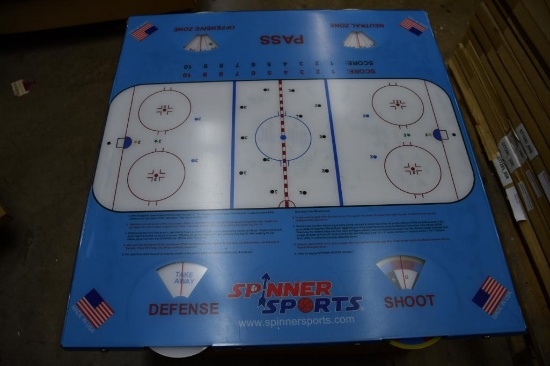 TABLE TOP "SPINNER" HOCKEY SPORTS GAME BOARD, 29" X 30"