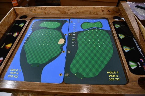 COMPLETE GOLF SPINNER TABLE W/LEGS, NIB WITH GRAPHICS