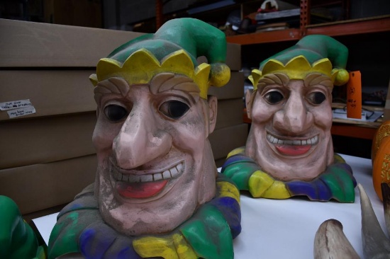 (2) COURT JESTER POLYURETHANE HEADS, 20"H