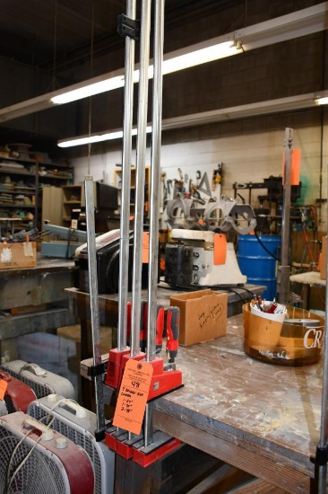 (4) BESSEY BAR CLAMPS, (1) 24", (1) 40" AND (2) 48"
