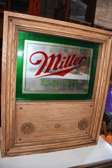 MILLER HIGH LIFE TAP BOX, MIRRORED, 20" X 24"
