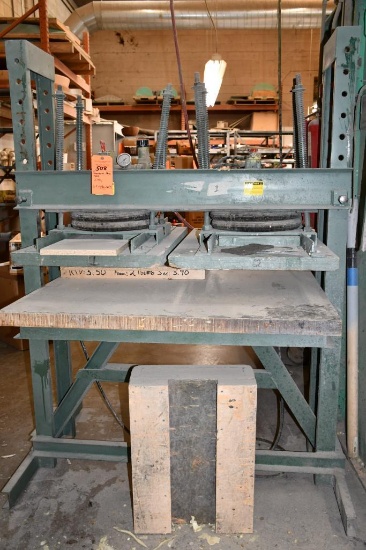 PNEUMATIC PRESS TABLE, 2 BAG, 52"L X 41"D X 72"H