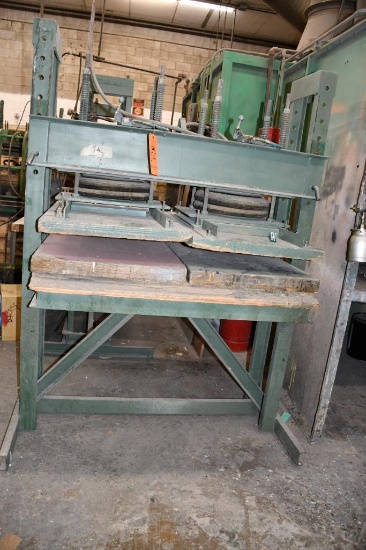 PNEUMATIC PRESS TABLE, 2 BAG ON A STATIONARY TABLE, 52"L X 26"D X 73"H