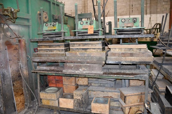 TYLER PNEUMATIC PRESS TABLE, 3 BAG, ON A ROLLING CART, 72"L X 32"D X 72"H