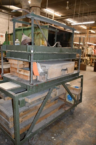 ROLLING PNEUMATIC PRESS TABLE, 2 BAG, 68"L X 26"D X 68"H