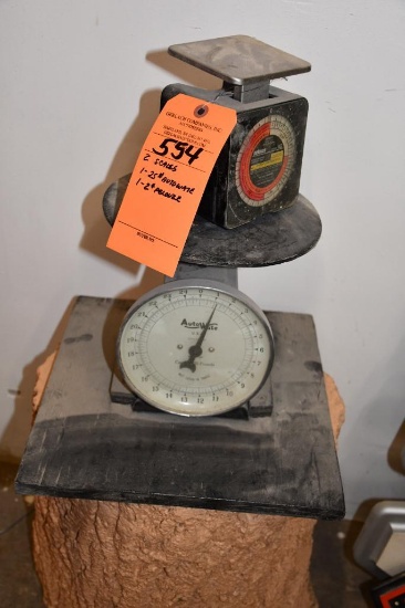 2 SCALES (1-25# AUTOWARE, 1-2# PELOUZE)