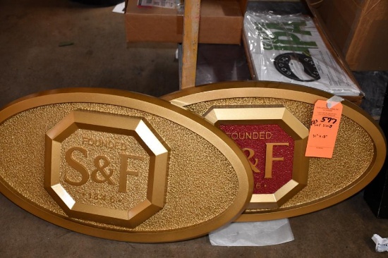 (2) S&F SIGNS, 31" x 18"