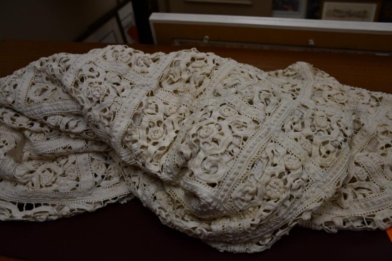 LARGE WHITE AFGHAN BLANKET
