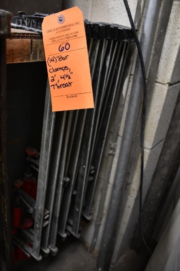 (14) BAR CLAMPS, 2' LONG, 4 1/2" THROATS