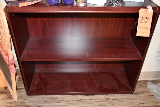 CHERRY WOOD SHELF UNIT, 14" X 36" X 30"T