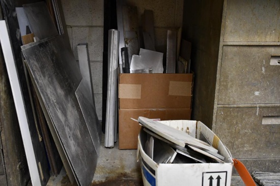 ALL SCRAP METAL UNDER SHELF, APPEARS TO BE MOSTLY ALUMINUM