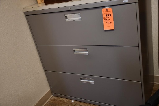 (3) DRAWER METAL FILE CABINET, REG & LEGAL SIZE