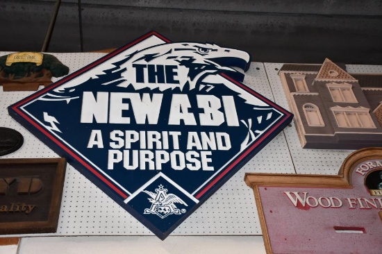 LARGE "THE NEW ABI" SIGN, BRING TOOLS