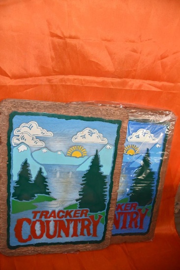 (2) TRACKER COUNTRY SIGNS, PICTURE IS A REPRESENTATIVE