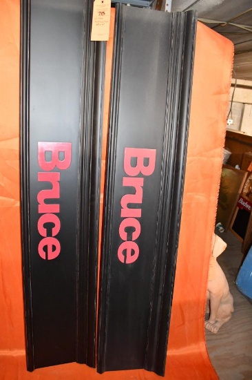 (2) BRUCE ADVERTISING SIGNS, 69" X 14"