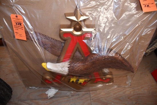 ANHEUSER BUSCH ADVERTISING SIGN W/BOX, APPROX. 31" X 28"