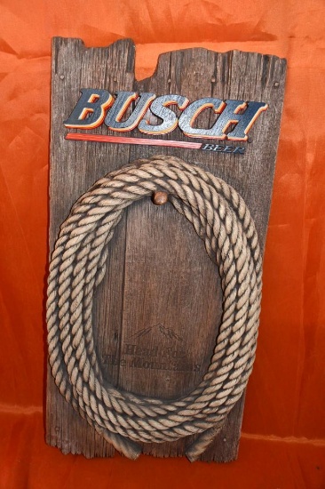 BUSCH BEER ROPE SIGN
