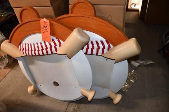 (2) BASEBALL THEMED WALL HANGINGS