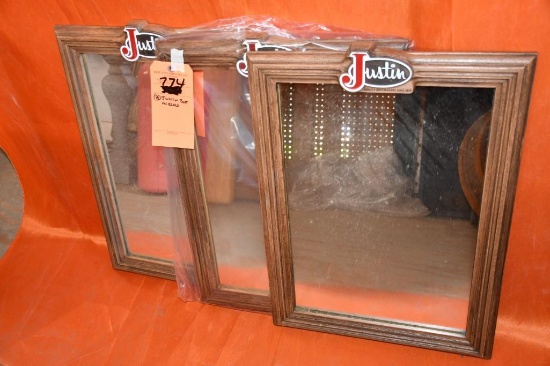 (3) JUSTIN BOOT MIRRORS