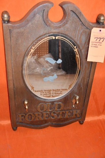 OLD FORESTER MIRROR SIGN W/HOOKS