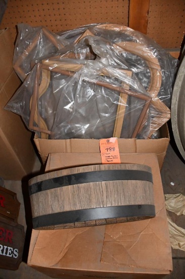 (2) BOXES: BARREL FOUNTAIN (MISSING PIECES), FRAME, ETC.