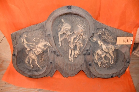 BUCKING BRONCO ART DECO, 49" X 31"