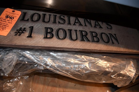 (5) WOOD LOOK #1 BOURBON SIGNS: LOUISIANAS, SOUTH CAROLINA, WASHINGTON DC, WEST VIRGINIA,