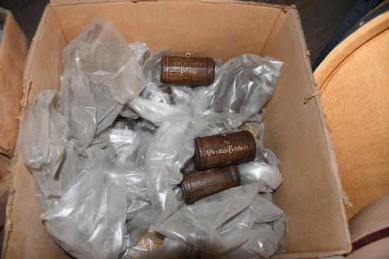 BOX W/CHRISTIAN BROTHERS BRANDY MINI BARRELS