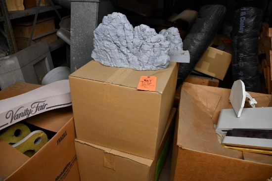 (5) BOXES OF MISC. ITEMS: VANITY FAIR, NIKKO STONE LOOK, NB, ETC.