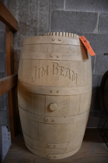 JIM BEAM POLYURETHANE BARREL PIECE & PEDESTAL STAND