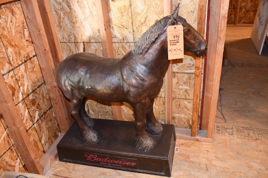 BUDWEISER CLYDESDALE DISPLAY, 39"H X 32"L X 13"W