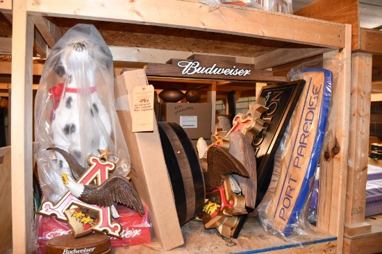 SECTION OF SHELF-ANHEUSER BUSCH SIGNS/DISPLAYS