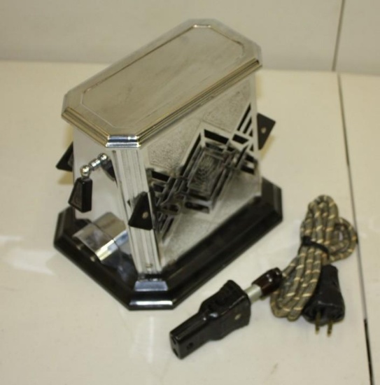 ANTIQUE BERSTED NO 81 TOASTER, ART DECO WITH PLUG