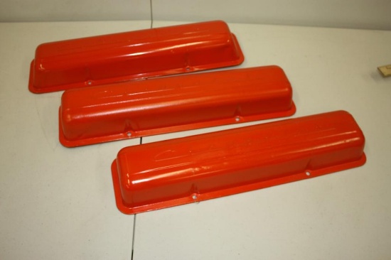 (3) VINTAGE CHEVROLET VALVE COVERS