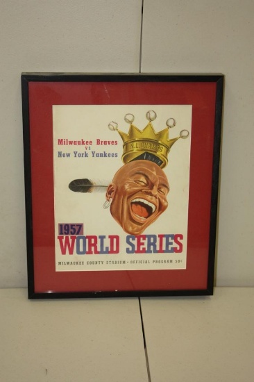 1957 WORLD SERIES BRAVES VS NEW YORK YANKEES OFFICIAL PROGRAM, MILWAUKEE COUNTY STADIUM