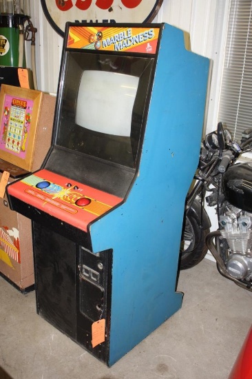 RARE ATARI MARBLE MADNESS UPRIGHT FULL-SIZE VINTAGE ARCADE GAME NON WORKING COIN OP
