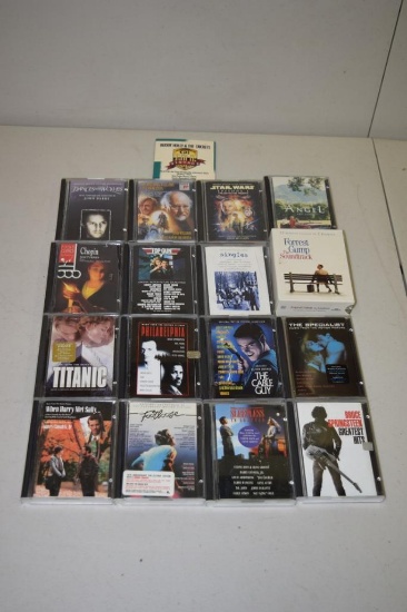 BOX WITH 15+ VINTAGE SONY MINIDISC MUSIC ALBUMS WITH CASES