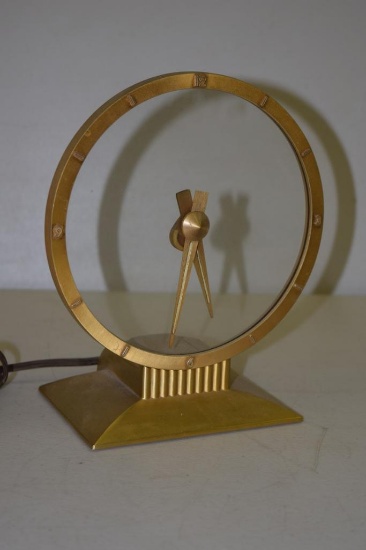RARE JEFFERSON GOLDEN HOUR ELECTRIC CLOCK MCM DECO