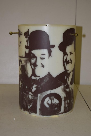 VINTAGE LAUREL AND HARDY SWAG LAMP, HANGING MCM LIGHT