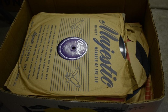 BOX OF ASSORTED VINTAGE 78 RPM RECORDS