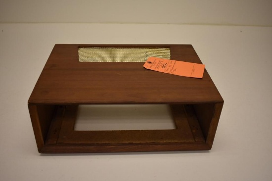 VINTAGE 1960'S WOODEN STEREO EQUIPMENT CABINET, 17" X 13" X 6"