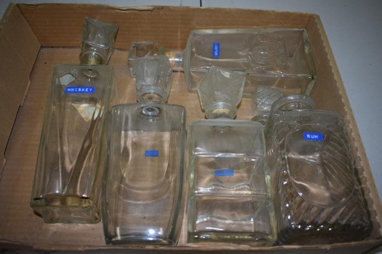 VINTAGE ALCOHOL BOTTLES, GLASS