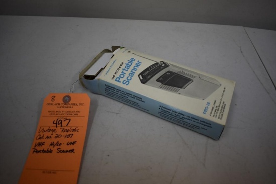 VINTAGE REALISTIC CAT.NO. 20-107 VHF HI/LO-UHF PORTABLE SCANNER