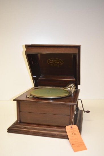 RARE MAHOGANY COLUMBIA GRAFONOCA WIND UP PHONOGRAPH