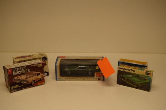 LOT OF MISC MODEL CARS, COUGAR, 57 T-BIRD, ETC.