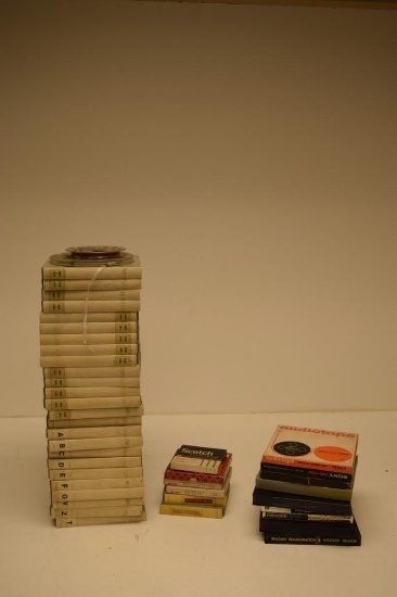 BOX OF REEL TO REEL TAPES