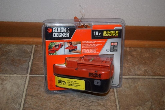 BLACK AND DECKER 18V SURGE SOURCE BATTERY, NIB