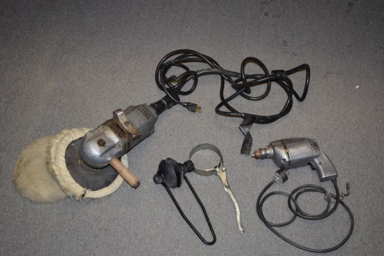HEAVY DUTY CORDED BUFFER POLISHER WITH DRILL